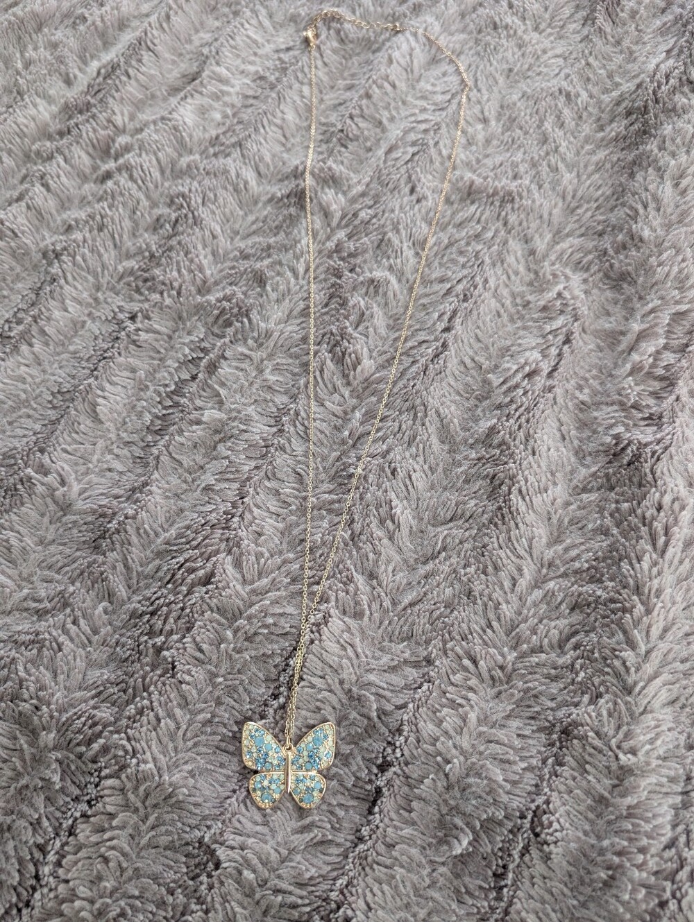 Lauren Conrad  Blue Crystal Butterfly Pendant Necklace - Women's Jewelry